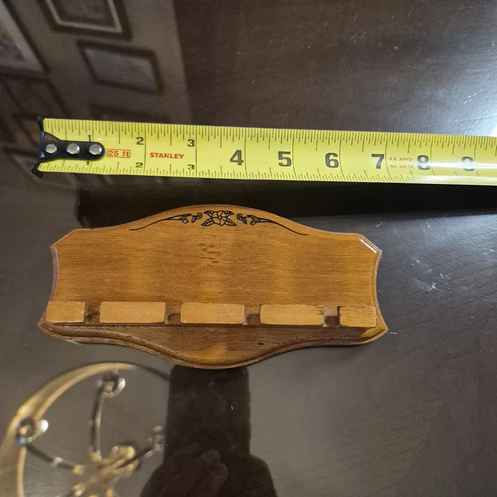 Wooden Wall Key/Spoon Rack in Warm Brown
